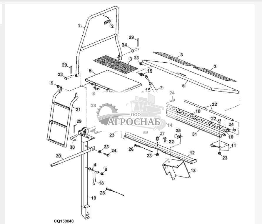 Платформа к зерновому бункеру 
